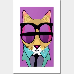 Trippy Cool Cat Posters and Art